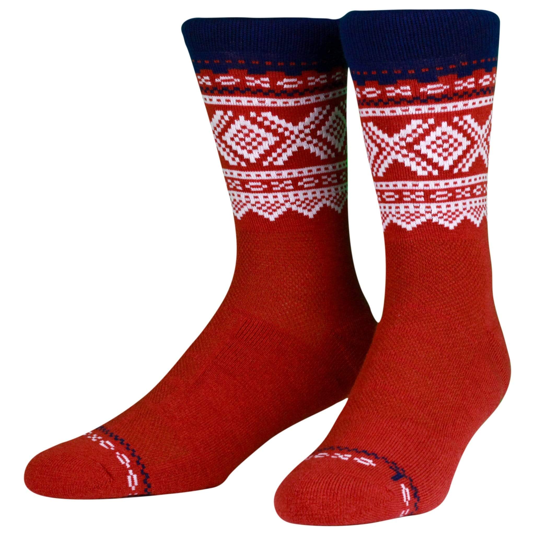 NVRLND Socks Marius Wool Red Crew