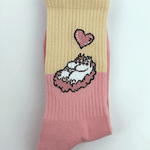 Moomin Socks Moomin Love Pink/Off White Tennis Crew Socks