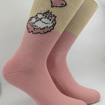 Moomin Socks Moomin Love Pink/Off White Tennis Crew Socks