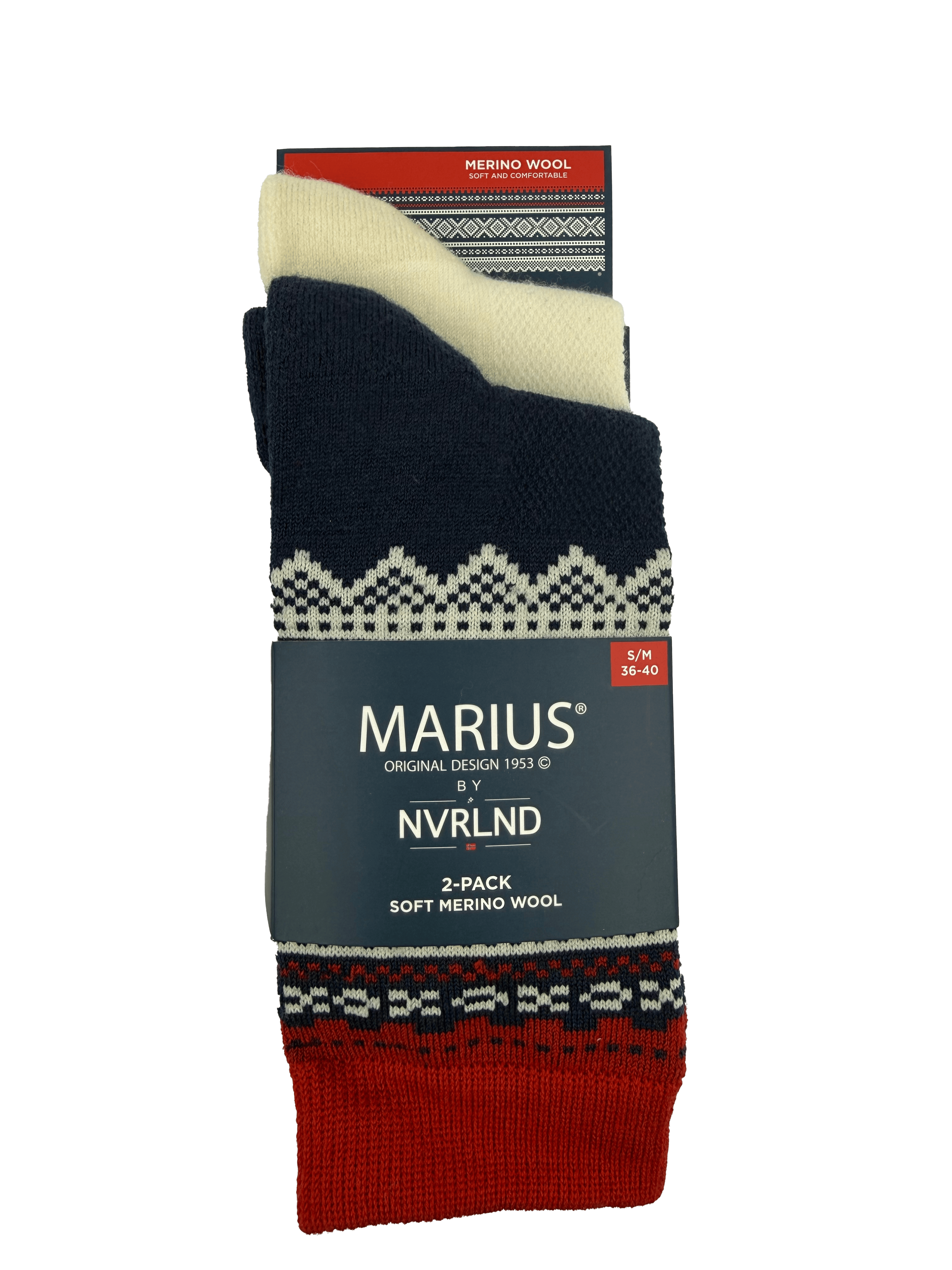 NVRLND Socks Marius Classic 2-Pack Merino Wool Crew Socks