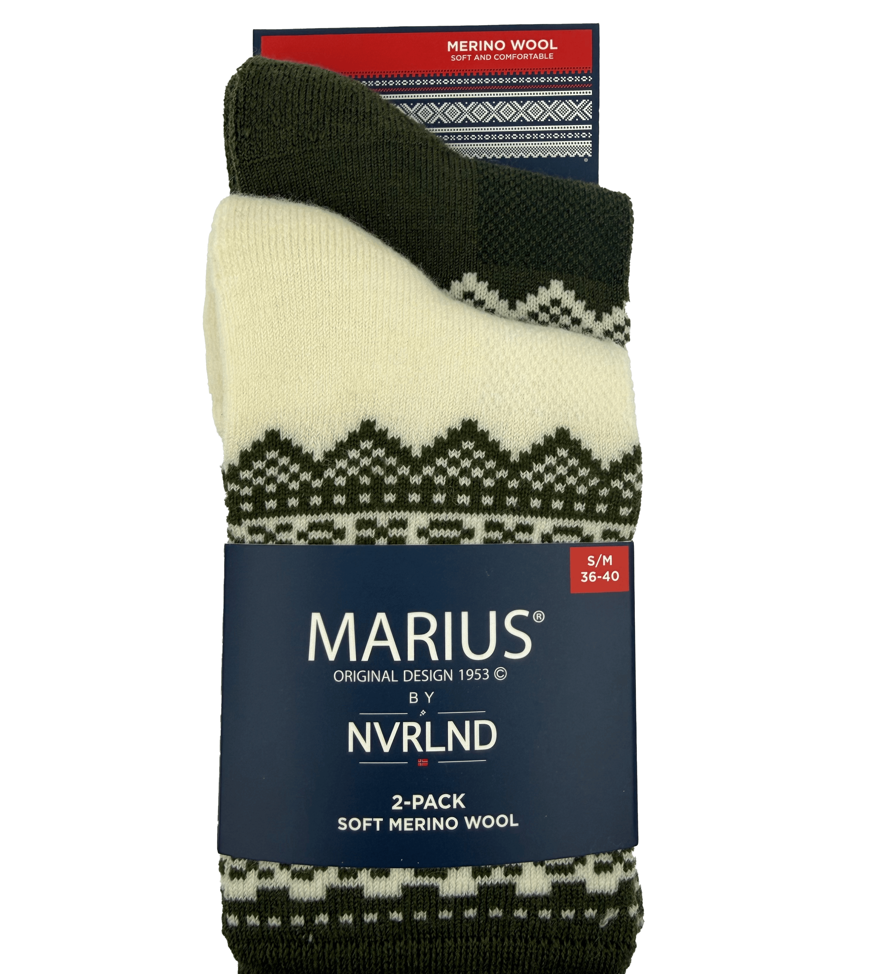 NVRLND Socks Marius Skog 2-Pack Merino Wool Crew Socks