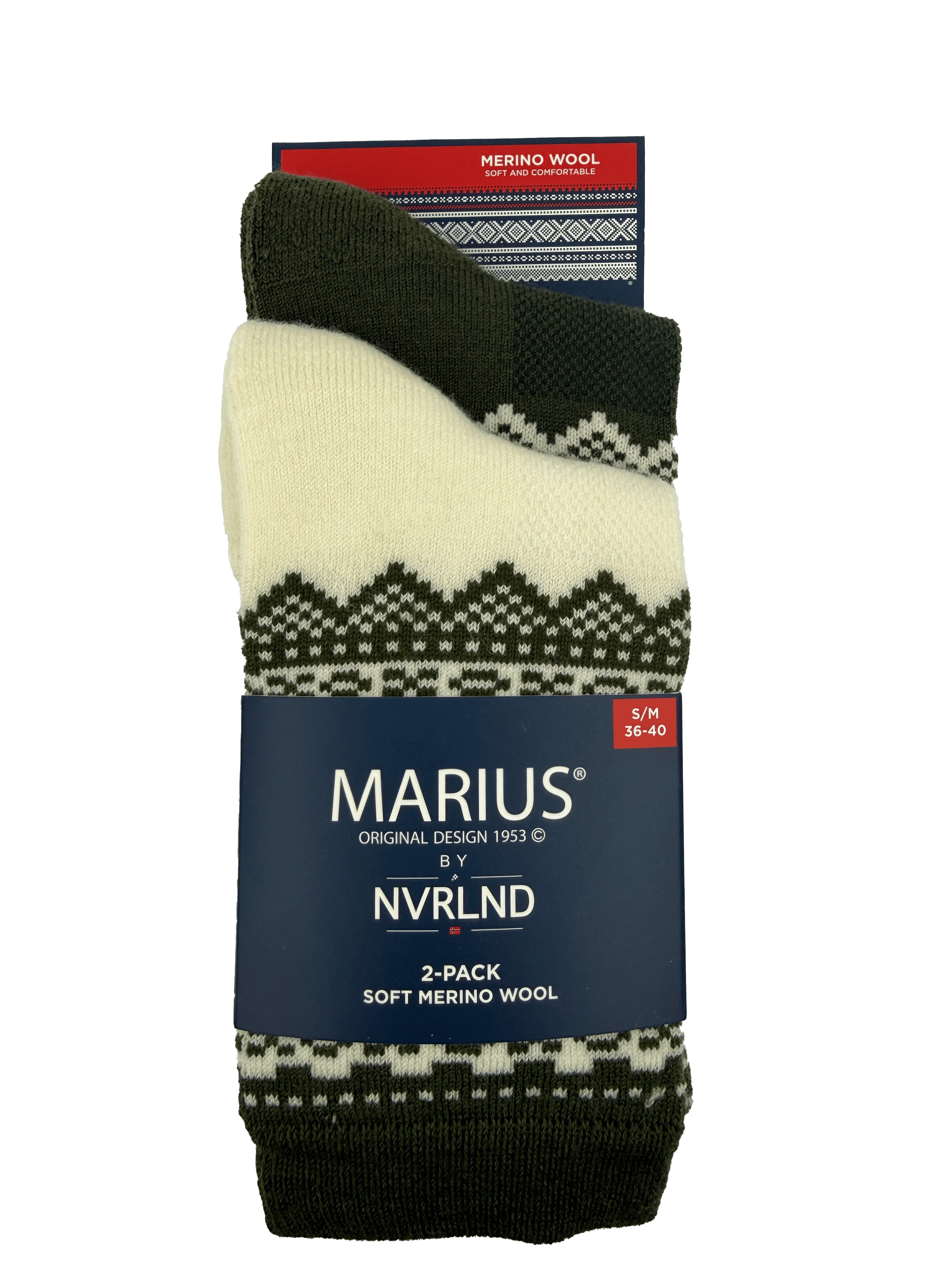 NVRLND Socks Marius Skog 2-Pack Merino Wool Crew Socks