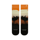 NVRLND Socks Sunset Moose Premium Socks Crew