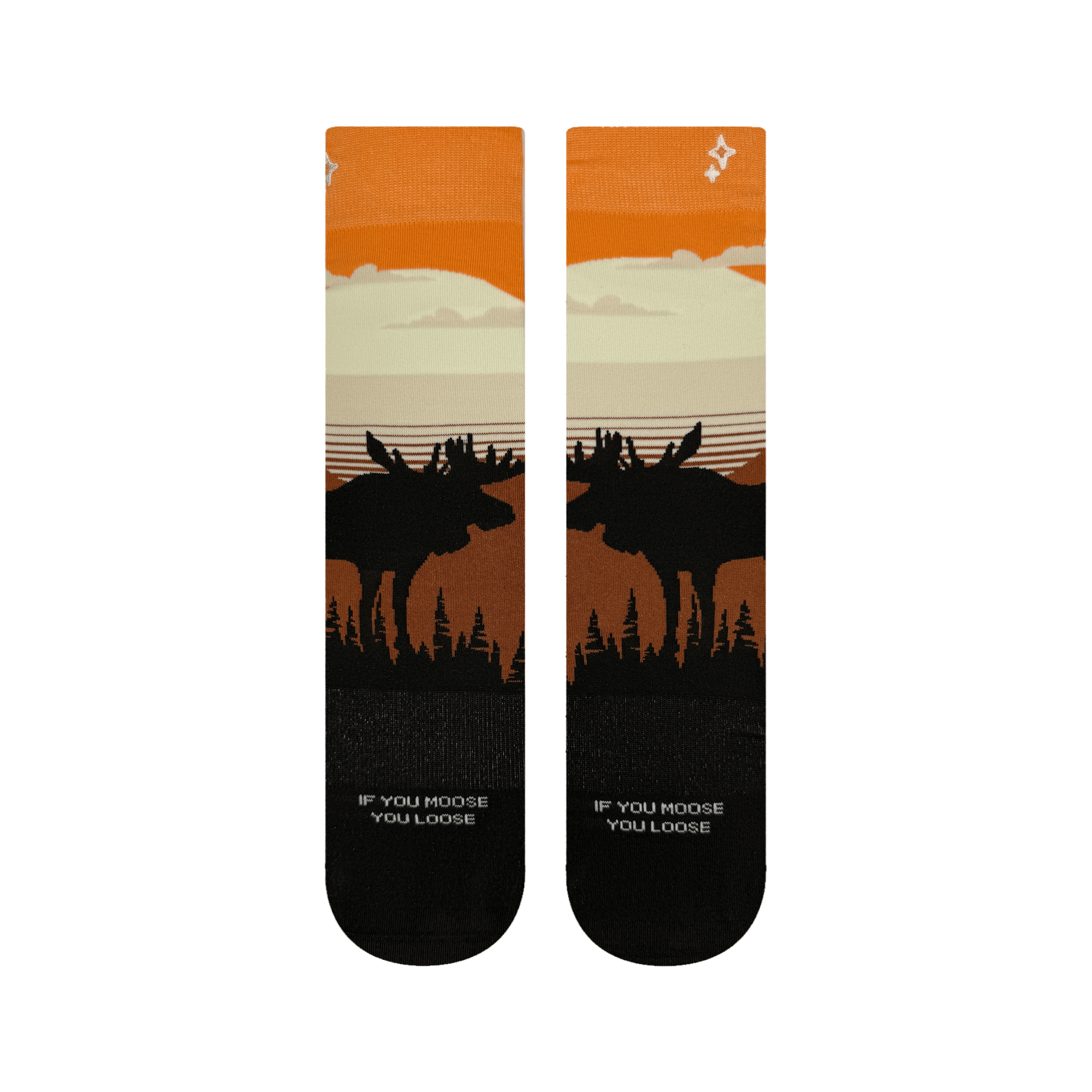 NVRLND Socks Sunset Moose Premium Socks Crew