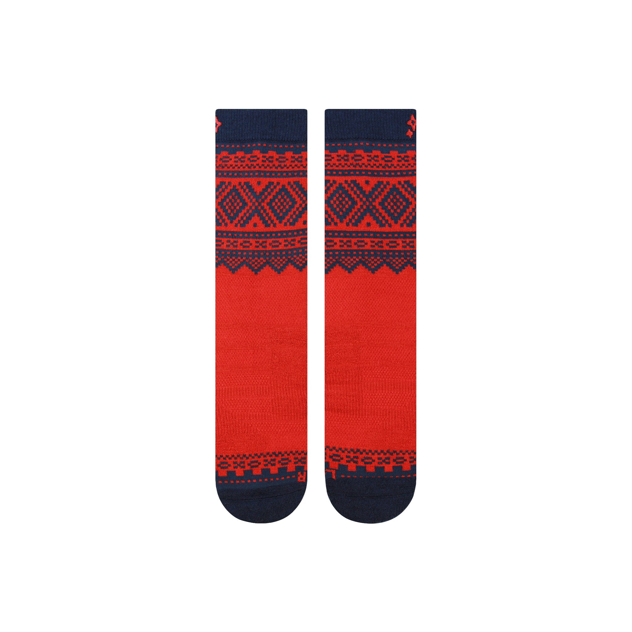 Marius Socks Marius Red Navy 75 Wool Crew Socks